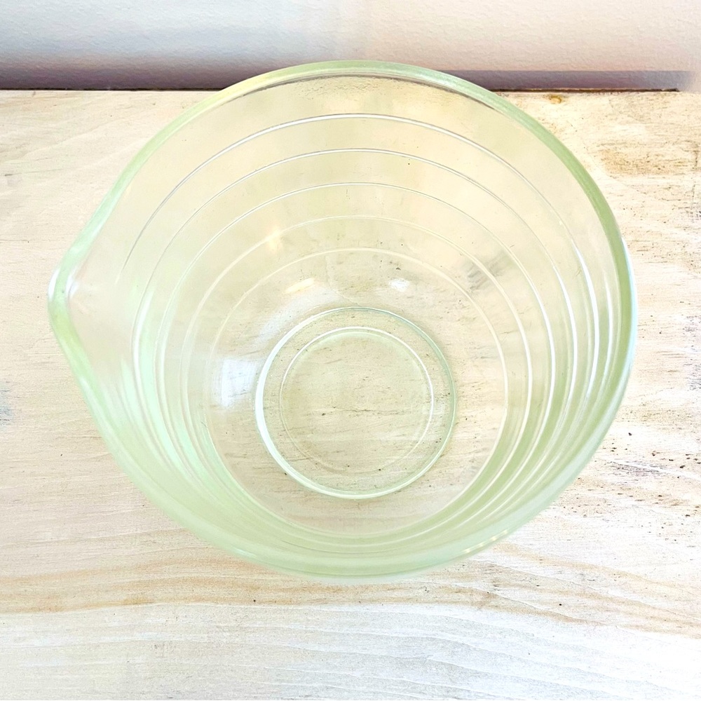 Vintage Pyrex Westinghouse Clear Glass Ribbed Mixing Batter Bowl